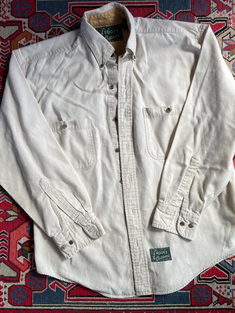 Roots Outdoors Canada button down shirt with pockets